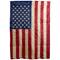 40" Embroidered Tea-Stained Patriotic USA House Flag